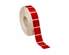 Reflective truck contour foil for tarpaulin (Roll) 1pc, 46m - Red segmented