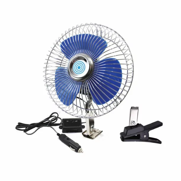 Amio oszcilláló ventilátor fém ráccsal, Ø20cm, 24V