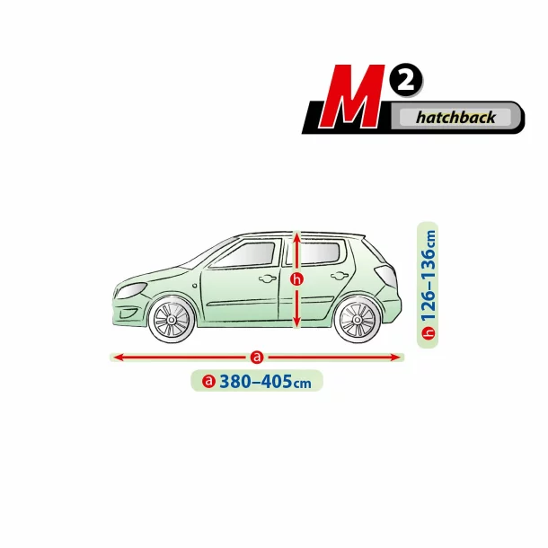 Membrane Garage full car cover, completely waterproof and breathable - M2 - Hatchback