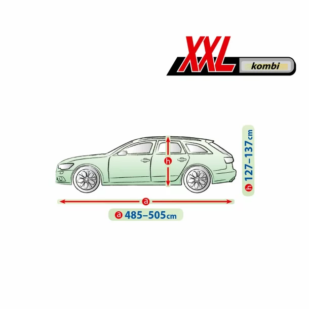 Membrane Garage komplet autótakaró ponyva, teljesen vízálló és légáteresztő - XXL - Kombi