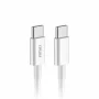 Data and charging cable USB Type-C to USB Type-C, 60WA, 100cm, FullLINK Amio, White