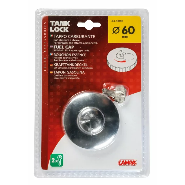 Tank-Lock with keys - Ø60MM-Resealed,