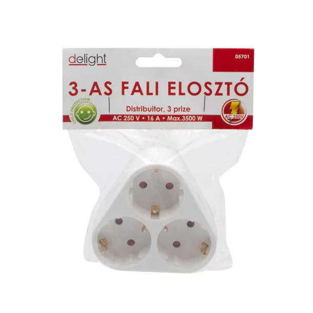 3-as fali elosztó - földelt